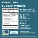 Physician's CHOICE Advanced Gut Health Bundle: 60 Billion Probiotics 30ct + Digestive Enzymes 60ct for Digestive, Gut, and Immune Health Supports Occasional Constipation, Diarrhea, Gas, and Bloating - Image 5