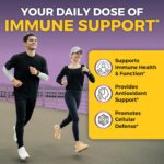 Viva Naturals Elderberry with Vitamin C and Zinc (120 Capsules) - 1000mg Sambucus Elderberry Immune Support Supplement, Black Elderberry Capsules for Adults, Elderberry Vitamins - 2 Months Supply - Image 4