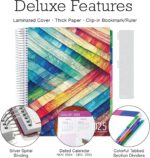 Deluxe 2025 Planner, 8.5"x11": 14 Months (November 2024 - December 2025), Includes Page Tabs, Bookmark, Planning Stickers, Pocket Folder Daily Weekly Monthly Planner Yearly Agenda (Rainbow Oak) - Image 2