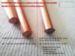 Copper Dowsing Rod - 99.9% Pure Copper - Water Divining Witching, Energy Healing, Paranormal, Ghost Hunting, Gold, Yes No Questions. Instructions and Bonus Pendulum - 5x13 Inch Divining rods - Image 4