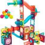 LTKFFFdp Magnetic Building Blocks STEM Educational Toys for Kids Ages 4-12, Ball Track and 3D Stacking Construction Set