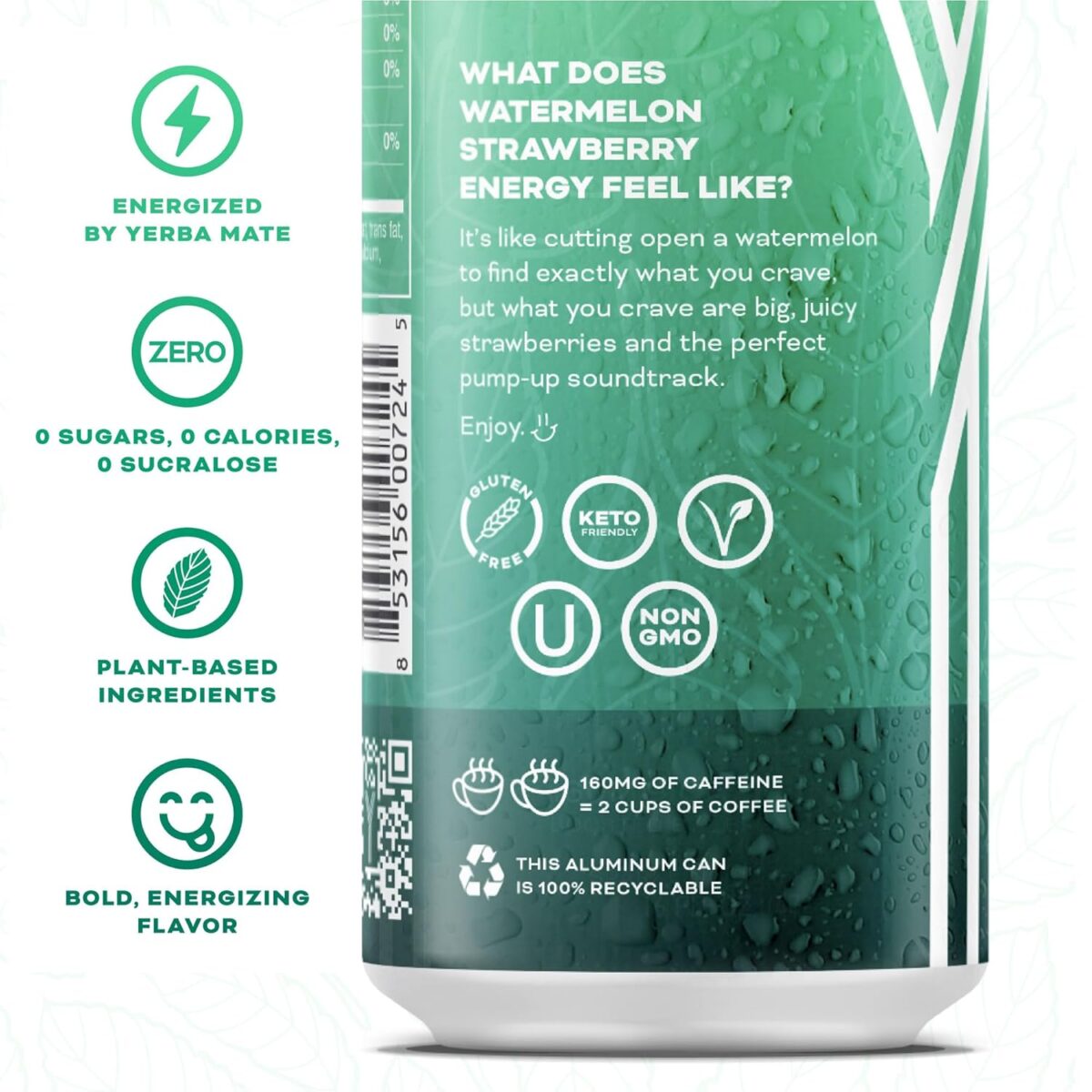 Yerbaé Energy Beverage - Variety Power Pack, 0 Sugar, 0 Calories, 0 Carbs. Yerbae is Energized by Yerba Mate, Plant-Based, Healthy Alternative to Sugary Energy Drinks, 16oz cans (12 Pack) - Image 3