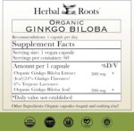Herbal Roots Organic Ginkgo Biloba Made with Pure Organic Ginkgo Leaf - 1,400mg per Serving, 60 Vegan Capsules - Image 2