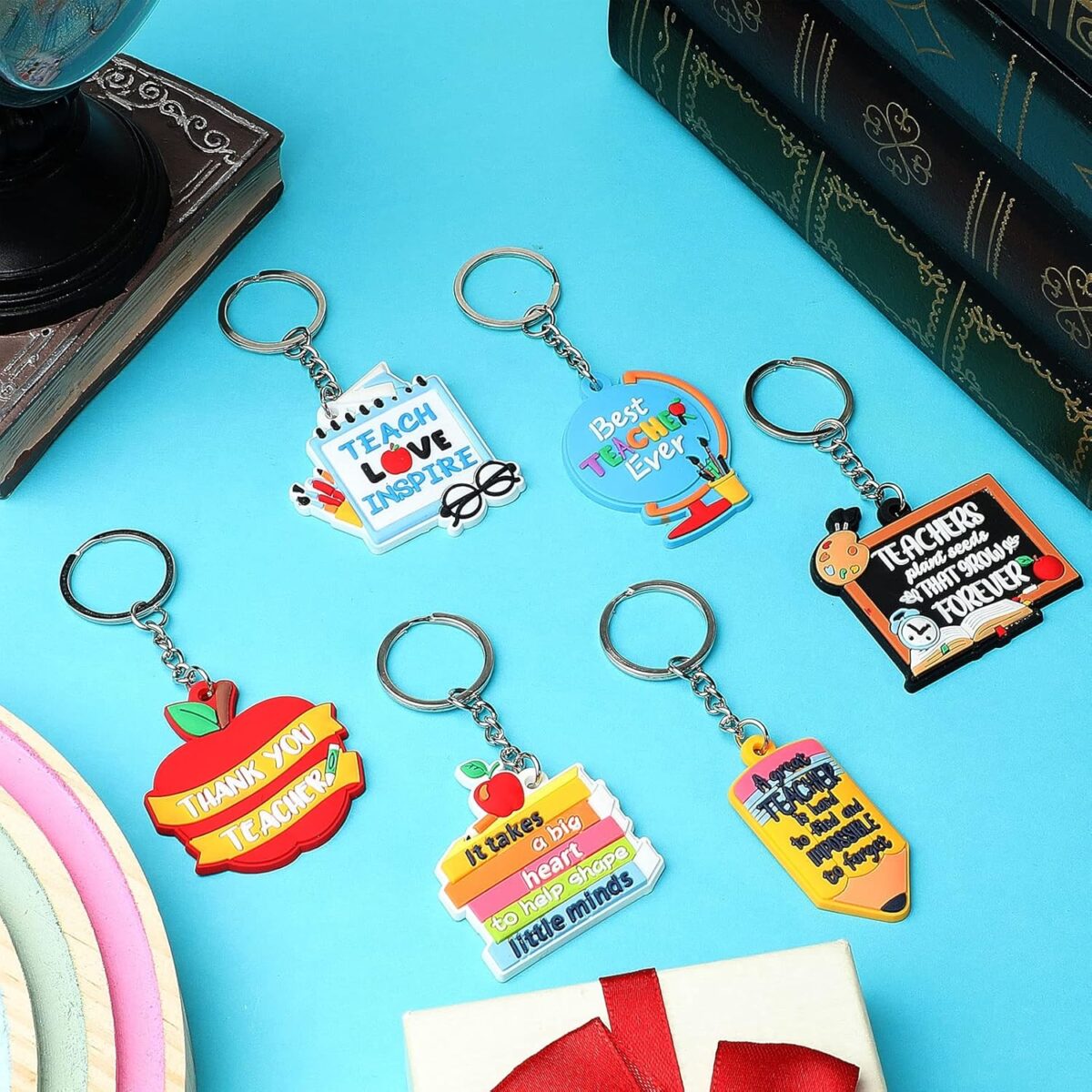 Henoyso 36 Pcs Teacher Keychain Bulk Teachers Appreciation Gifts in Bulk Teacher Gifts Bulk - Image 5