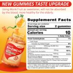 Sugar Free Vitamin C + D3 + Zinc Gummies for Adults 50 +, 9 in 1 Immune Defense Supplement with D3 5000IU, Elderberry, Echinacea, Mullein Leaf for Boost Immunity, Power Antioxidant, Vegan (Pack of 2) - Image 2