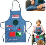ODOXIA Fidget Apron for Elderly | Fidget Blanket for Dementia | Dementia Products for Elderly | Gift and Activities for Seniors with Alzheimer’s or Dementia | Sensory Fidget Toys