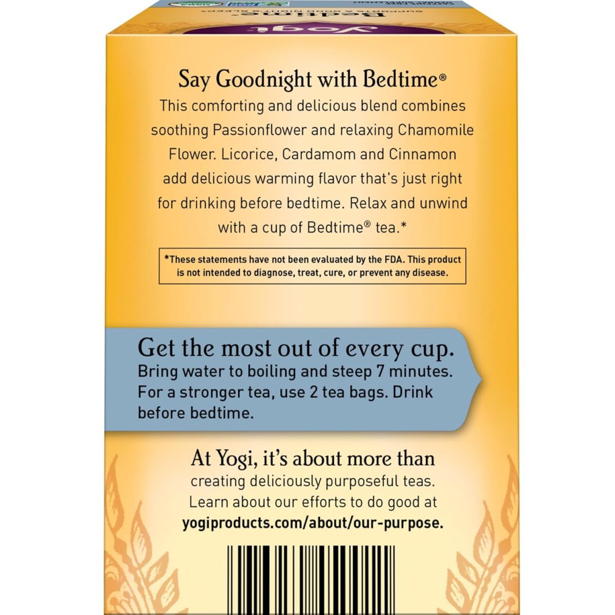 Yogi Tea Bedtime Tea - 16 Tea Bags per Pack (4 Packs) - Chamomile & Passionflower Herbal Tea Blend - Tea to Support a Good Night's Sleep - Includes Lavender, Licorice Root, Spearmint & Cardamom - Image 2