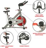 Sunny Health & Fitness Pro Cycling Stationary Bike, 40 LB Flywheel & 4-Way Adjustable Seat for Home Exercise & Indoor Cycle/Cardio Workout, Optional Free SunnyFit App Bluetooth Connection - Image 4