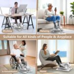 Under Desk Elliptical Exercise Machine, Electric Ellipse Leg Exerciser As Seen On TV, 12 Speed Foot Leg Exerciser While Sitting for Seniors, Portable Mini Seated Pedal Exerciser for Home Office - Image 3