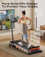 Treadmills for Home, 3.0HP Folding Treadmill with Incline, Small Space Portable Running Machine, 240 Lbs Capacity with 12 Preset PROG, LED Display, Speaker and Cup Holder - Image 5