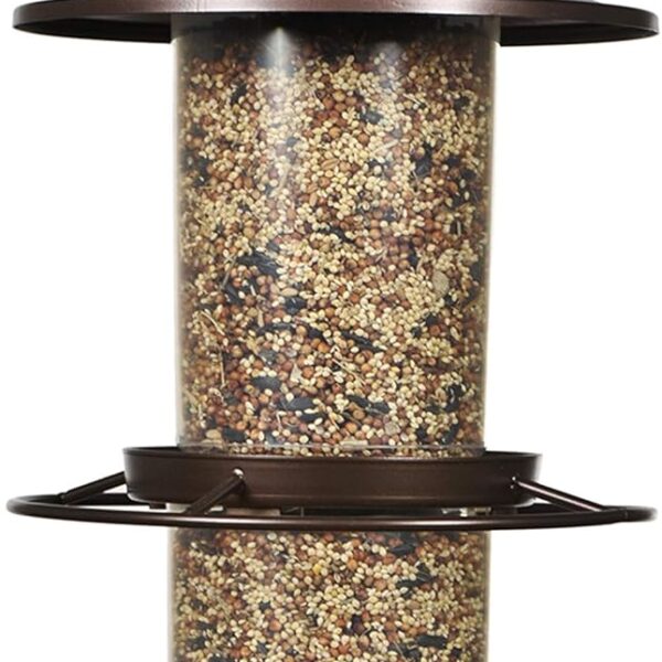 Perky-Pet 325SCOMBO-1SR Large 2-Tier Outdoor Panorama Wild Bird Feeder with Hanging Hook - 4.5 lb Seed Capacity