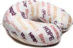 Chanasya 5-Piece Warm Hugs Positive Energy Healing Thoughts Comfort Caring Message Print Combo Gift Pack Throw Blanket, Neck Pillow, Eye Mask, Tote Bag, Socks - for Women Men Cancer Hospital Aubergine - Image 6