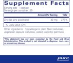 Pure Encapsulations Zinc 30 mg - Supplement for Immune System Support, Growth and Development, and Wound Healing* - with Zinc Picolinate 30 mg - 60 Capsules - Image 2