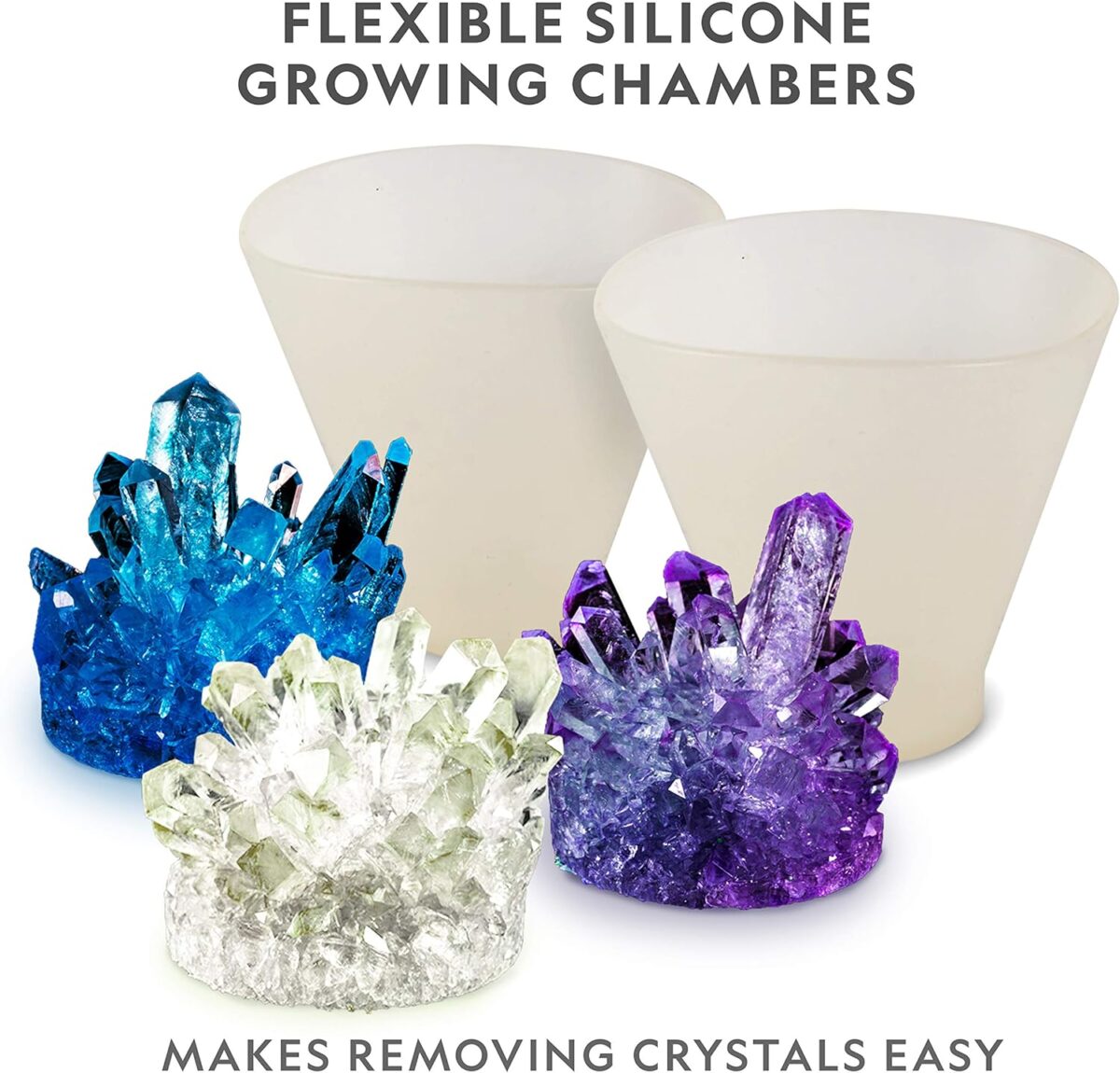 NATIONAL GEOGRAPHIC Mega Crystal Growing Kit for Kids- Grow 6 Crystals with Light-Up Stand, Science Gifts for Kids 8-12, Crystal Making Experiment, Science Kit for Girls and Boys (Amazon Exclusive) - Image 5