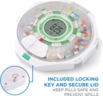 Live Fine 28-Day Automatic Pill Dispenser Clear Lid with Upgraded LCD Display and Key Lock, Sound & Light for Prescriptions, Medication, Vitamins, Supplements & More - Image 6