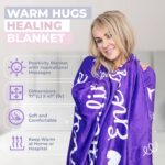 Chemo Care Package for Women, Cancer Care Gifts for Women, Gifts for Cancer Patients, Get Well Soon Gift Basket Includes Travel Mug, Healing Blanket 47”x71” (Purple) - Image 3