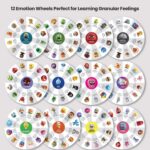 FeelWise Super EQ Kit - For Building Emotional Intelligence - Twelve 12" Round 2-sided Emotion Wheels w/ Cover Sheet, & Instructions - Emotion Learning Games for Kids, Parents, Teachers, School Counselor - Screen-Free Activities - Image 3