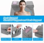 BALAPET Lash Pillows for Eyelash Extensions Ergonomic and Comfortable Velvet Foam Eyelash Pillow for Neck and Back Support Pillow Side Pockets can be Placed Tools,Easy to Graft Eyelashes(Gray) - Image 3