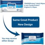TenderProtect® Original XL Premium Adult Wipes (600 Ct), Extra-Large 9"x12" Wet Wipes with Aloe, Wash Cloths for Babies & Elderly, Incontinence, Hands & Body Cleaning - Image 2