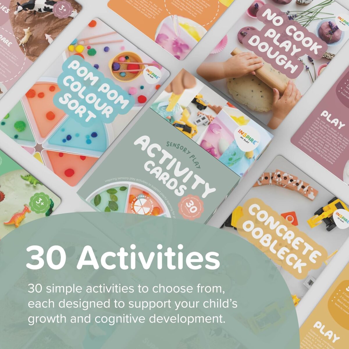 Inspire My PLAY - 30 x Sensory Play Activity Cards - Inspiration for Creative Play Activities - Sensory Cards for Toddler Learning - Image 3