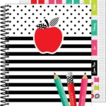 Schoolgirl Style Black, White and Stylish Teacher Planner—Undated Weekly/Monthly Lesson Plan Book and Record Organizer for Classroom or Homeschool (8 inches x 11 inches), multi (105029)