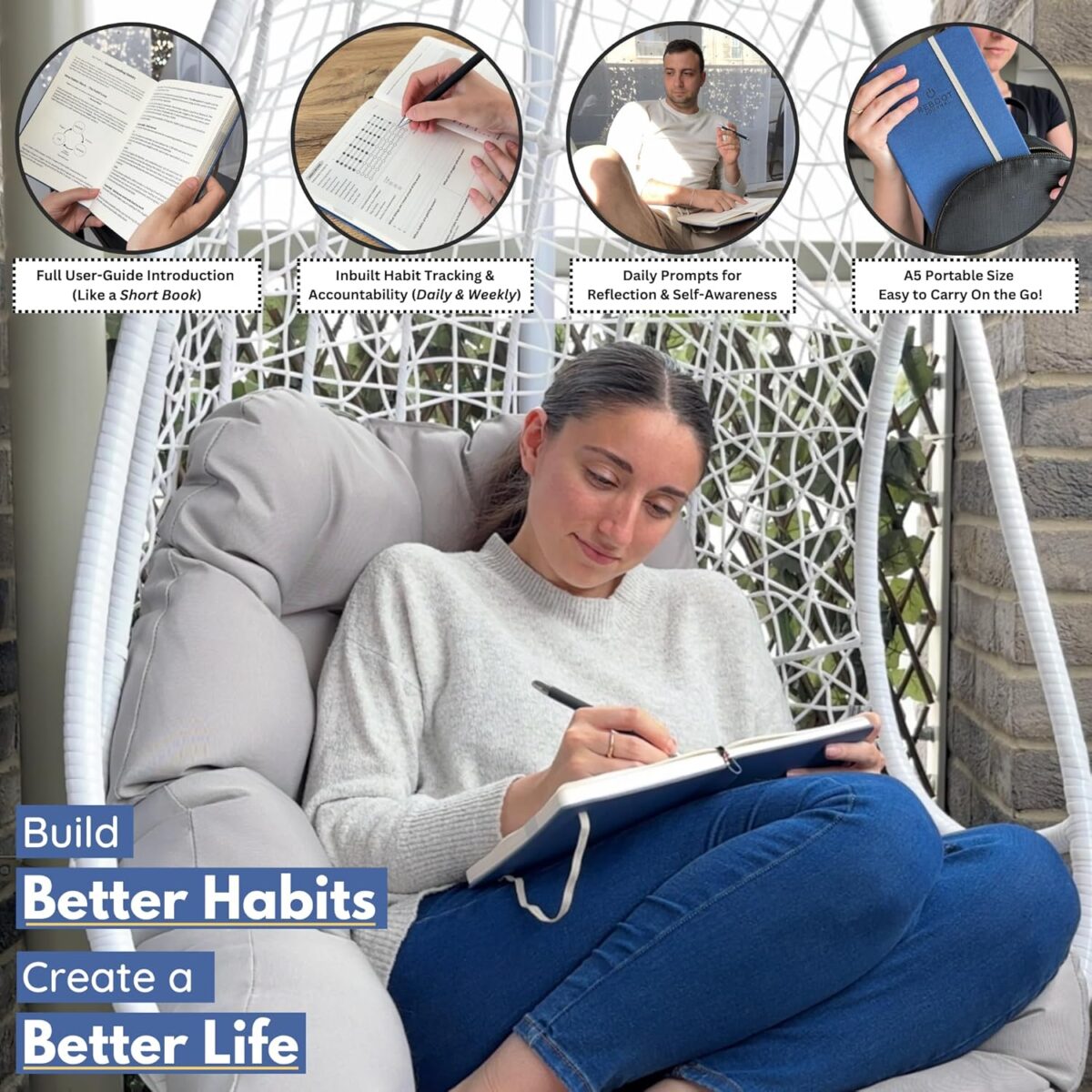 The Reboot Journal - Habit Journal for Building Positive Life Changing Habits - Guided Daily Self Improvement Blueprint with Habit Tracker - Accelerate Your Personal Growth - Undated Wellness Journal - Image 3