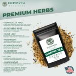 Elephantal Wellness Immuni-Tea, Immune Support Herbal Tea, Immunity & Energy, Loose Leaf Immunity with Elderberry, Astragalus, & Reishi, Tea for Immune Support, 2oz, 20 Servings - Image 2
