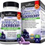 Elderberry with Zinc and Vitamin C for Adults - Immune Support Vitamins for Women and Men Natural Elderberries Black Sambucus Capsules - Immune Defense Multiminerals Supplement, Gluten-Free, 60 Ct