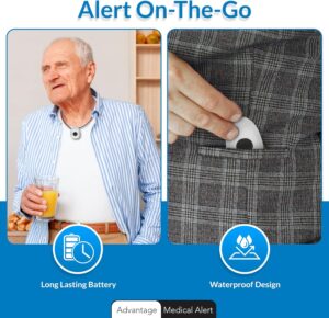 Advantage Mobile Medical Alert System for Seniors, 3 MONTHS FREE MONITORING, 4G cellular Auto Fall Detection, GPS Location Tracking 24/7 Monitoring. Starting at $24.95 per month all included. - Image 5
