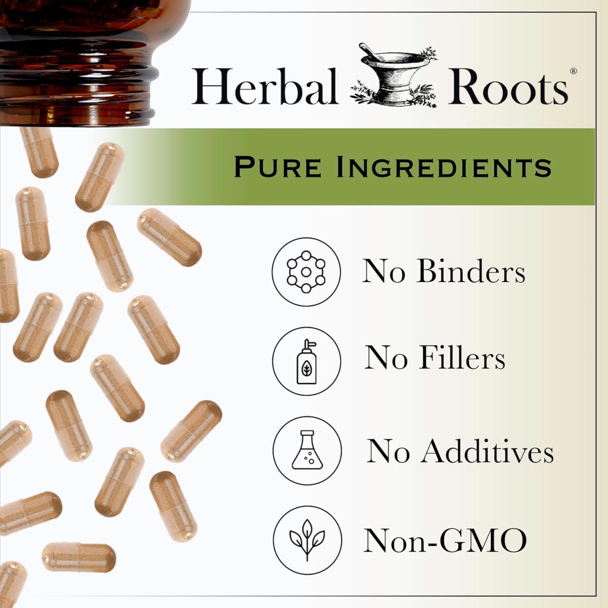 Herbal Roots Organic Ginkgo Biloba Made with Pure Organic Ginkgo Leaf - 1,400mg per Serving, 60 Vegan Capsules - Image 6