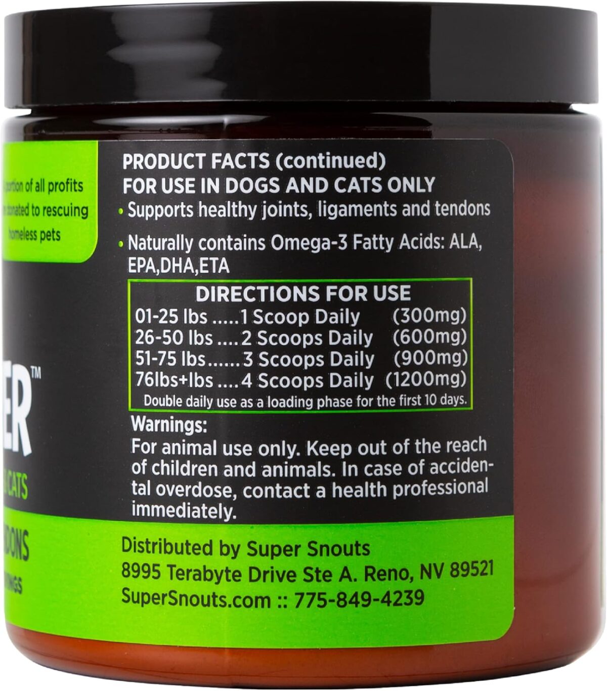 Super Snouts Joint Power 100% Green Lipped Mussels for Dogs & Cats - Dog Joint Supplement Powder Supports Joints, Tendons, Ligaments (2.64 oz) - Image 9