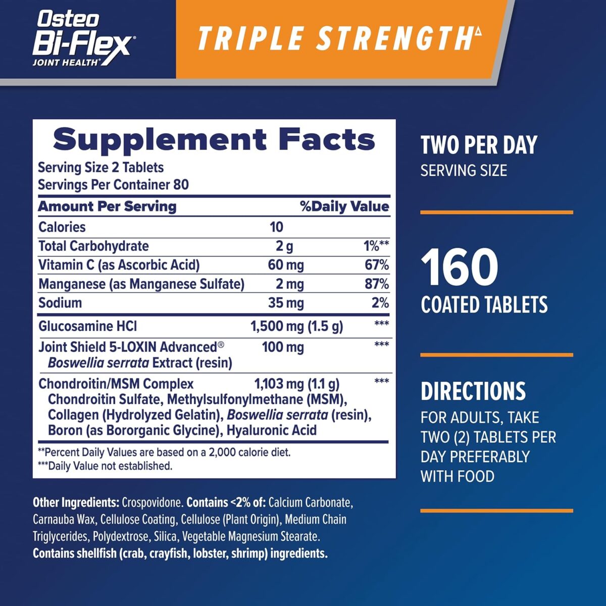 Osteo Bi-Flex Triple Strength Twin, 80 Count, 2pack - Image 2