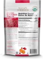Nature's Goodness Super Reds Powder with Beet Root, Carrot, Pomegranate, and Watermelon - Antioxidant Rich Superfood for Energy, Heart Health, and Detox – 16 Servings (8 oz) - Image 2