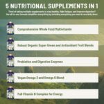 Whole Food Multivitamin for Women, Daily Multi Vitamins Supplements for Men/Mens Multivitamins + B Complex, Probiotic Multi Enzyme, Omegas for Organic Energy, Mood, Digestion 90ct - Image 4
