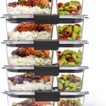 Rubbermaid Brilliance Meal Prep Containers, 2-Compartment Food Storage Containers, 2.85 Cup, 5-Pack
