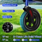 BigAlex Rollator Walker with Seat, Walker for Seniors with Wider Seat,Folding Rolling Walker with 10" All-Terrain Wheels,Lightweight Aluminum Walker Rollator with Backrest,Cup Holder,Blue - Image 3