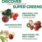 COUNTRY FARMS Organic Super Greens Natural Flavor, 50 Organic Super Foods, Packed with Fiber, USDA Organic Drink Mix, Fruits, Vegetables, Mushrooms & Probiotics, Supports Energy, 6g Fiber - Image 3