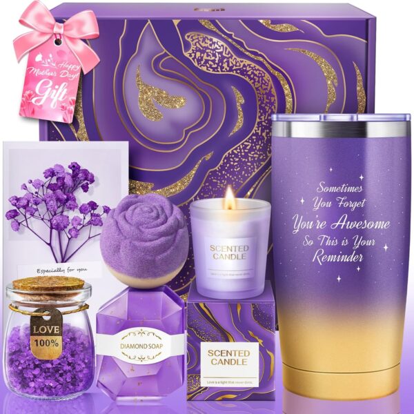 ANLEMIN Gifts for Women, Mom, Wife, Her, Girlfriend Sister Bestie - Birthday, Teacher Appreciation, Mothers Day Gifts, Self Care Gift Basket Set