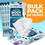 Body Wipes For Adults Bathing No Rinse XL - Ultra Thick Travel Wipes For Personal Cleansing & Hygiene Essentials, Elderly Care, Travel, Incontinence Disposable Washcloths - Shower Wipes For Women Men - Image 2