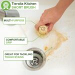 Tieralia 5-Piece Eco-Friendly Bamboo Dish Brush Set with Compostable Wood Pulp Sponges | Bamboo Kitchen Cleaning Set - Image 3