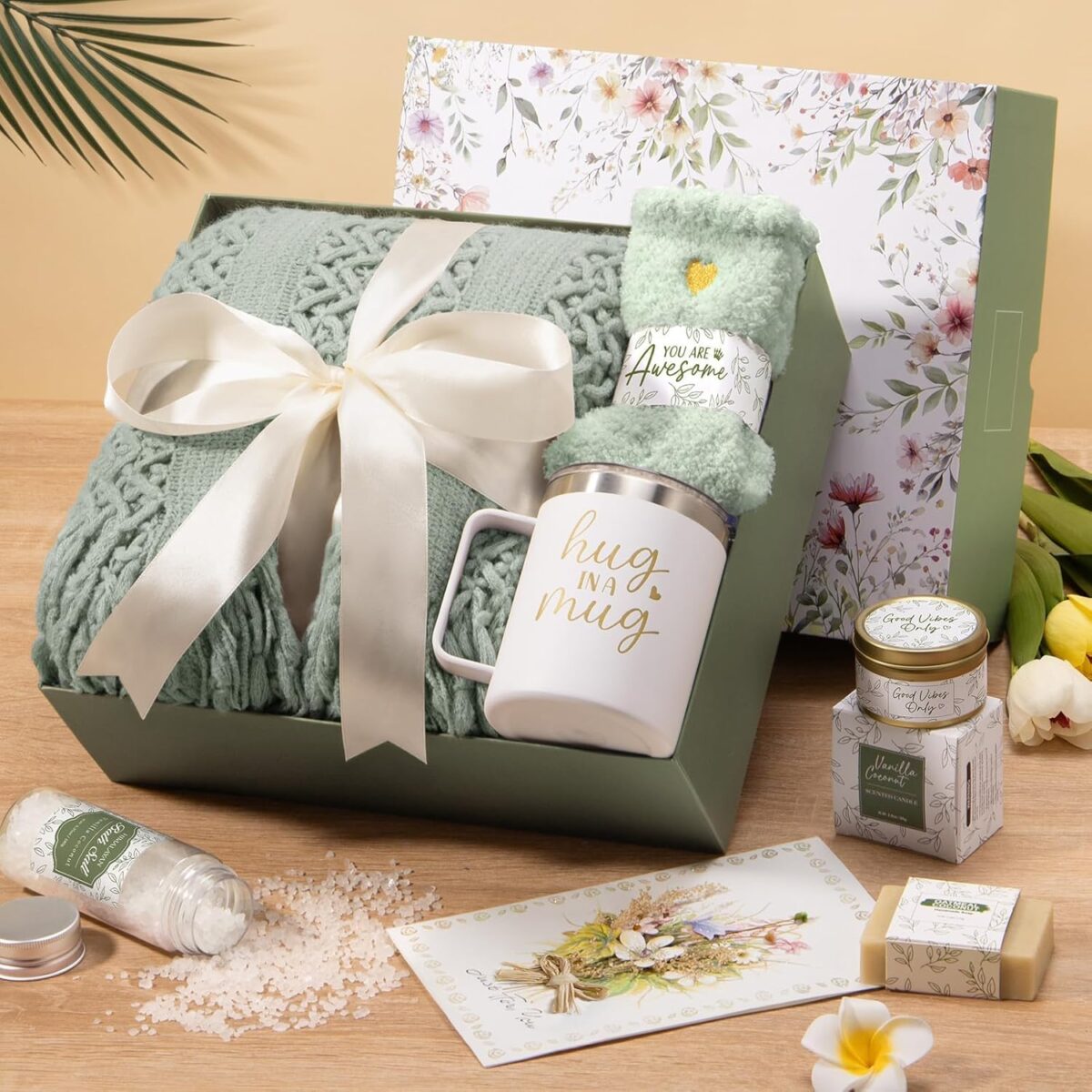 Self Care Gifts for Women Get Well Soon Gifts, Birthday Gifts for Women Care Package, Sympathy Gift Baskets Spa Gifts Thinking of You Inspirational Mothers Day Gifts for Mom Her Wife Friend Grandma - Image 4