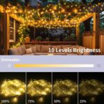 2 Pack Fairy String Lights Plug in, 33Ft 100 Micro Starry LED Twinkle Fairy Lights IP68 Full Waterproof with Remote for Bedroom Garden Christmas Decor (Warm White) - Image 4
