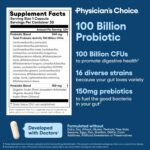 Physician's CHOICE 100 Billion Advanced Probiotic - 16 Strains + Organic Prebiotics - Digestive & Gut Health - Supports Occasional Constipation, Diarrhea, Gas & Bloating - Probiotics for Women & Men - Image 6
