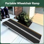 Wheelchair Ramp 8 Feet, Portable Ramps for Wheelchairs for Home, 800LBS Capacity Folding Non-Slip Aluminum Handicap Ramp, Wheel Chair Ramp for Home Steps, Stairs, Doorways, Car, Curbs - Image 3