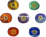 7 Engraved Chakra Symbol Stones - (16Pc) Meditation Accessory and Reiki Healing Kit with Chakra Chart, Affirmations, Guided Meditations, and Identification Cards For Spiritual and Mindfulness Work