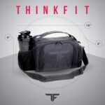 ThinkFit Insulated Meal Prep Lunch Box with 6 BPA-Free, Reusable, Microwavable, Freezer Safe Food Portion-Control Containers, Shaker Cup, Pill Organizer, Lunch Bag with Storage Pocket - (Black) - Image 9