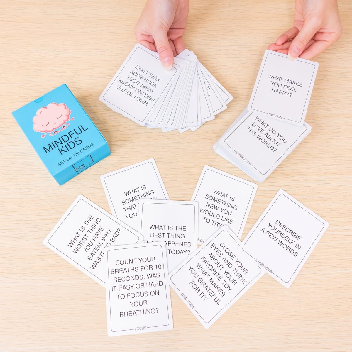Mindfulness Conversation Starter Cards for Kids | Self Care Inspirational Cards Promote Positive Affirmations to Enable Meaningful Conversations with Kids - Image 5