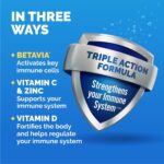 Emergen-C Immune+ Triple Action Immune Support Powder, BetaVia (R), 1000mg Vitamin C, B Vitamins, Vitamin D and Antioxidants, Super Orange – 30 Count (Pack of 1) - Image 3