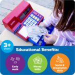 Learning Resources Pretend & Play Calculator Cash Register - 73 Pieces, Ages 3+ Develops Early Math Skills, Play Cash Register for Kids, Toy Cash Register, Play Money for Kids - Image 3
