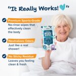 Body Wipes For Adults Bathing No Rinse XL - Ultra Thick Travel Wipes For Personal Cleansing & Hygiene Essentials, Elderly Care, Travel, Incontinence Disposable Washcloths - Shower Wipes For Women Men - Image 3
